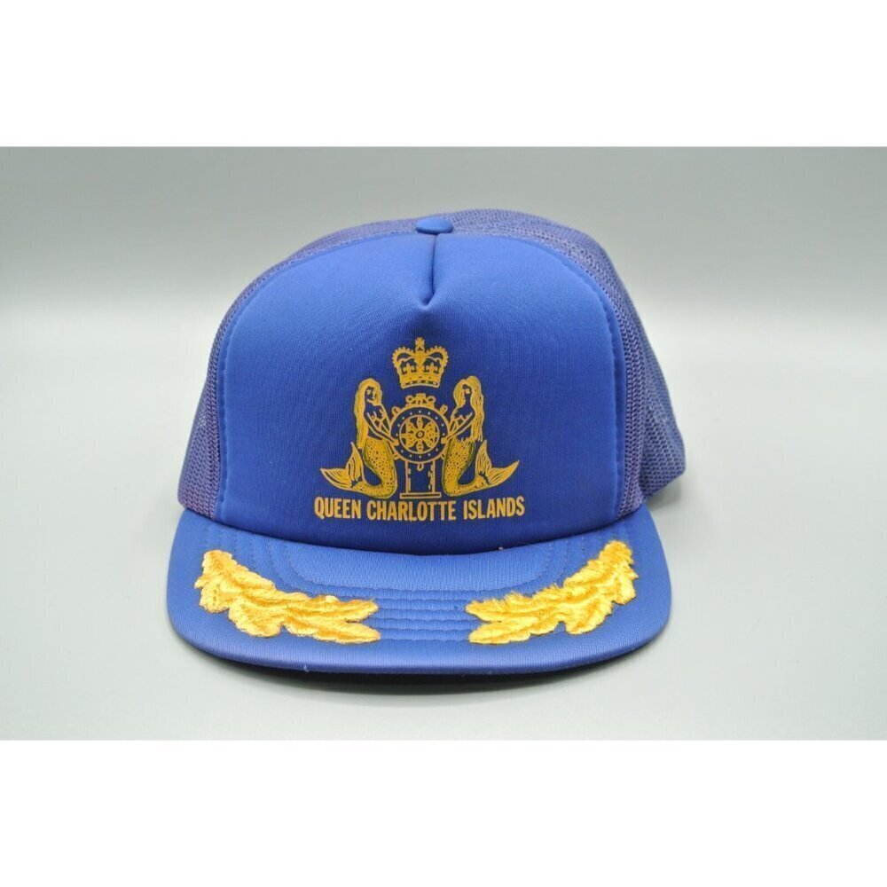 Queen Charlotte Islands BC Trucker Hat Mesh Snapback GT Lanning OS VTG Wings